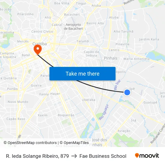 R. Ieda Solange Ribeiro, 879 to Fae Business School map