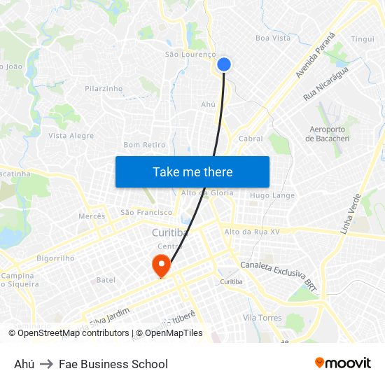 Ahú to Fae Business School map