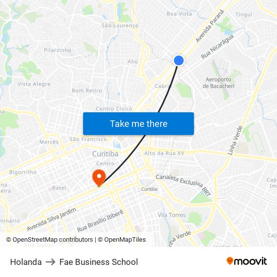 Holanda to Fae Business School map