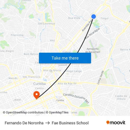 Fernando De Noronha to Fae Business School map