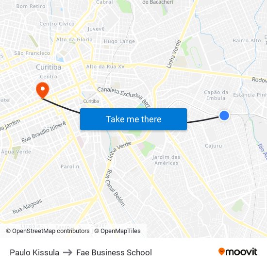 Paulo Kissula to Fae Business School map