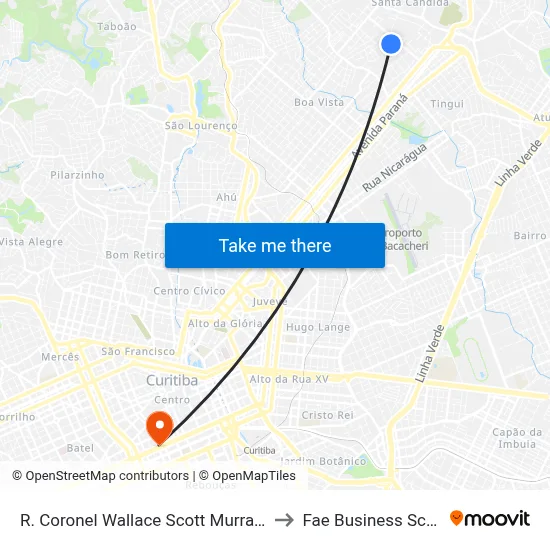 R. Coronel Wallace Scott Murray, 763 to Fae Business School map