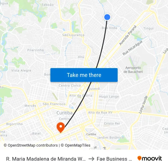 R. Maria Madalena de Miranda Wolfart, 190 to Fae Business School map
