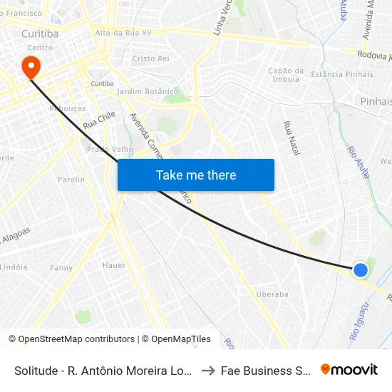 Solitude - R. Antônio Moreira Lopes, 251 to Fae Business School map
