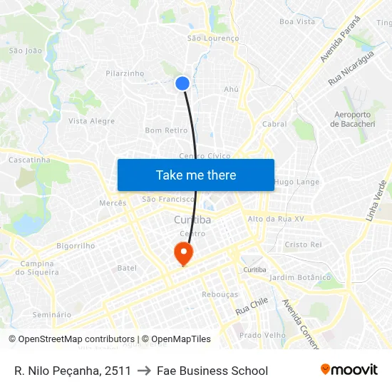 R. Nilo Peçanha, 2511 to Fae Business School map