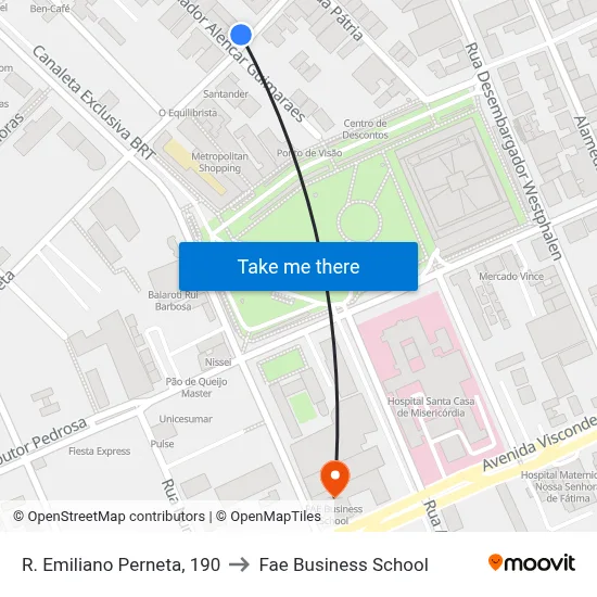 R. Emiliano Perneta, 190 to Fae Business School map