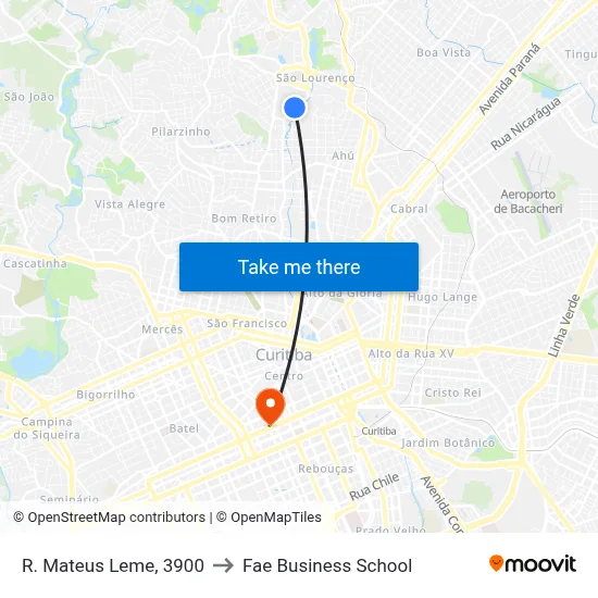 R. Mateus Leme, 3900 to Fae Business School map