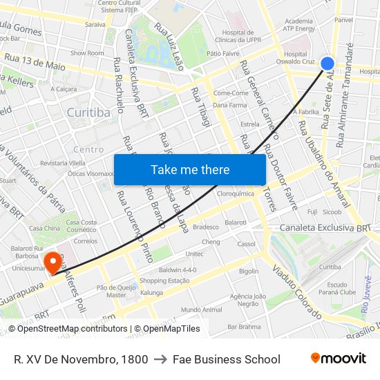 R. XV De Novembro, 1800 to Fae Business School map