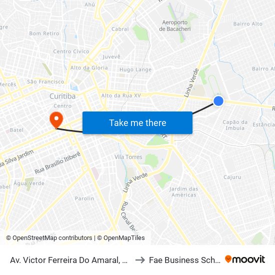 Av. Victor Ferreira Do Amaral, 2200 to Fae Business School map