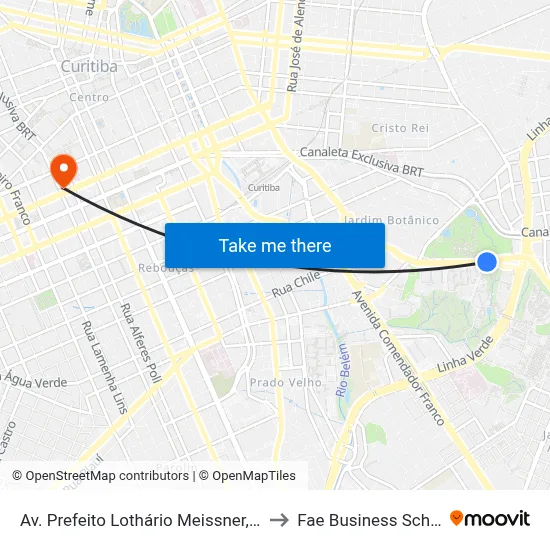 Av. Prefeito Lothário Meissner, 840 to Fae Business School map