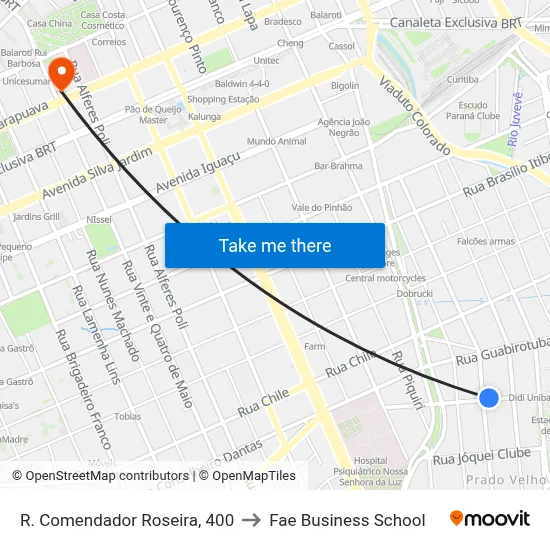 R. Comendador Roseira, 400 to Fae Business School map