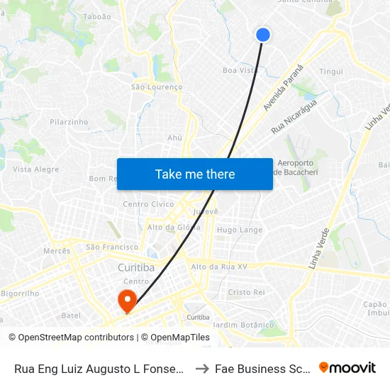 Rua Eng Luiz Augusto L Fonseca 199 to Fae Business School map