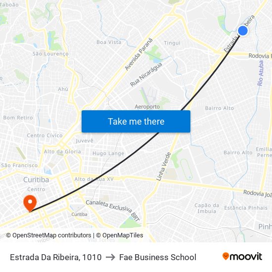 Estrada Da Ribeira, 1010 to Fae Business School map