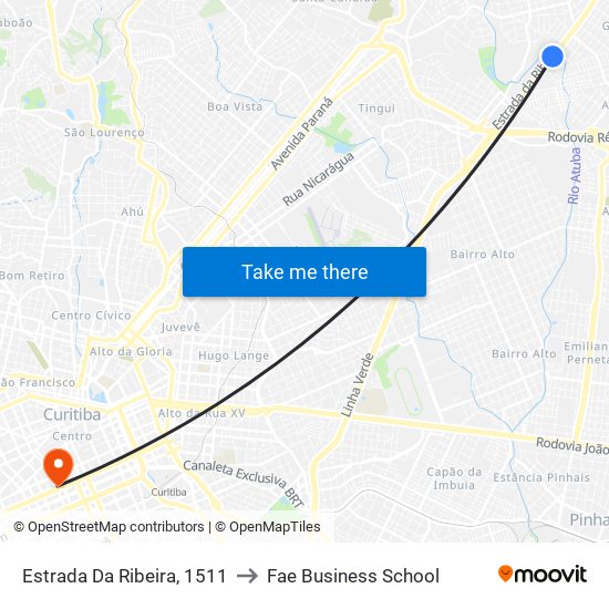 Estrada Da Ribeira, 1511 to Fae Business School map