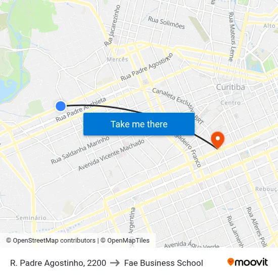 R. Padre Agostinho, 2200 to Fae Business School map