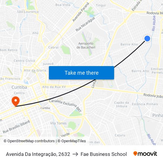 Avenida Da Integração, 2632 to Fae Business School map