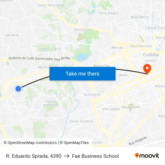 R. Eduardo Sprada, 4390 to Fae Business School map