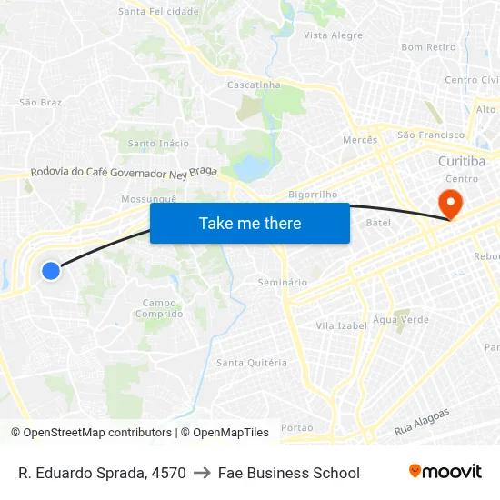R. Eduardo Sprada, 4570 to Fae Business School map