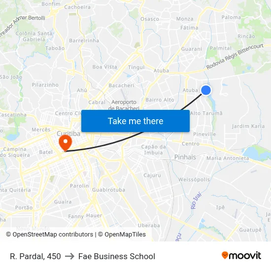 R. Pardal, 450 to Fae Business School map