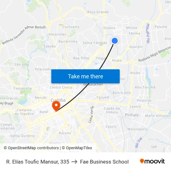 R. Elías Toufic Mansur, 335 to Fae Business School map