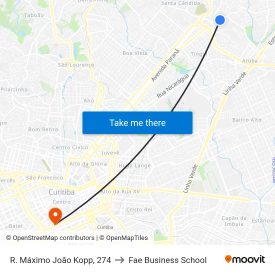 R. Máximo João Kopp, 274 to Fae Business School map
