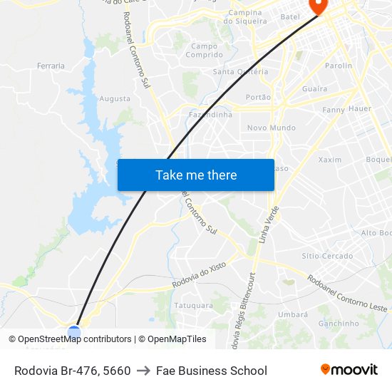 Rodovia Br-476, 5660 to Fae Business School map