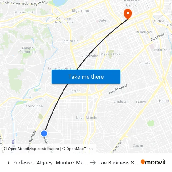 R. Professor Algacyr Munhoz Mader, 2411 to Fae Business School map