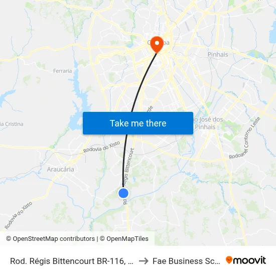 Rod. Régis Bittencourt BR-116, 29192 to Fae Business School map