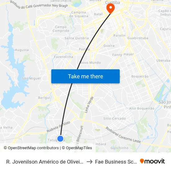R. Jovenilson Américo de Oliveira, 759 to Fae Business School map