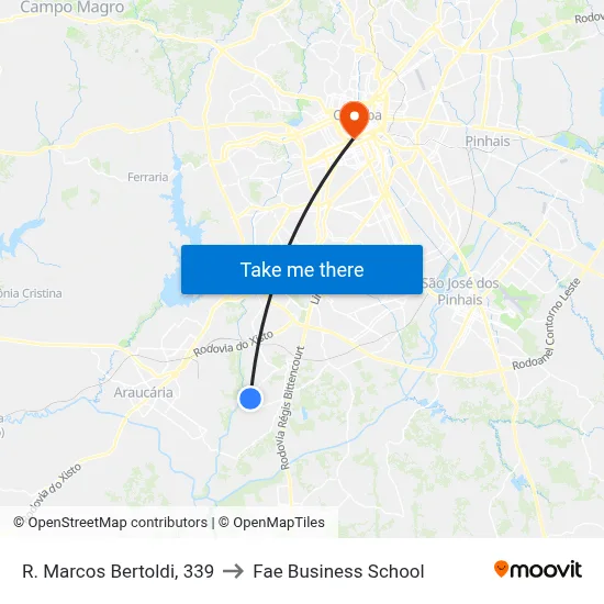 R. Marcos Bertoldi, 339 to Fae Business School map