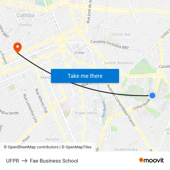 UFPR to Fae Business School map