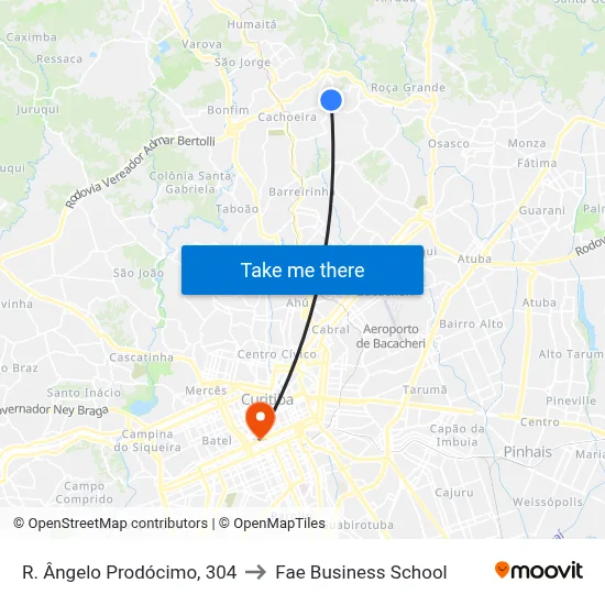 R. Ângelo Prodócimo, 304 to Fae Business School map