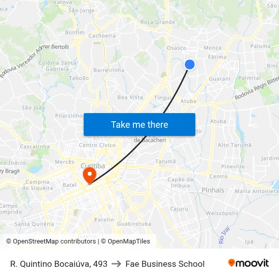 R. Quintino Bocaiúva, 493 to Fae Business School map