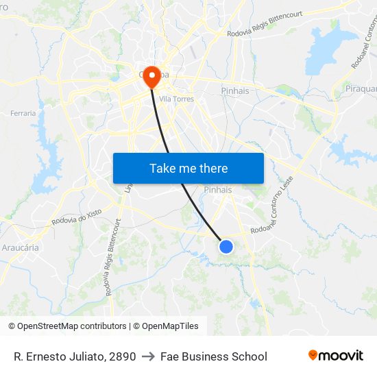 R. Ernesto Juliato, 2890 to Fae Business School map