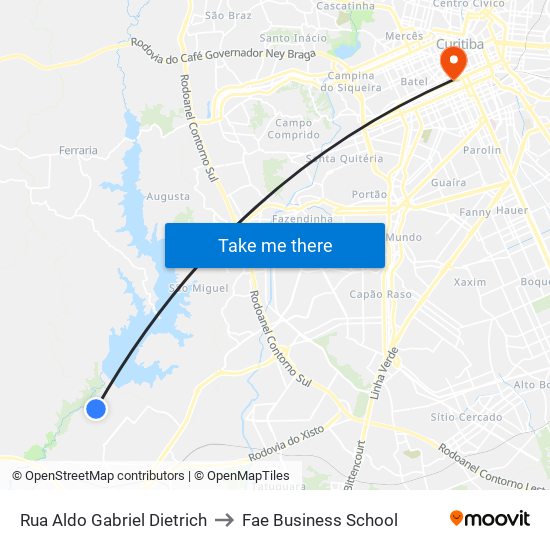 Rua Aldo Gabriel Dietrich to Fae Business School map