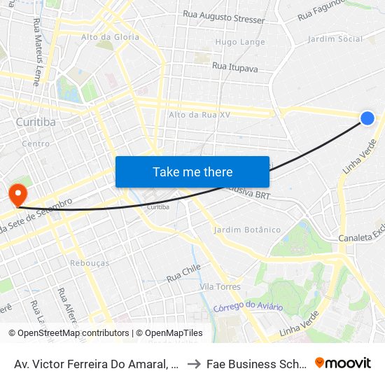 Av. Victor Ferreira Do Amaral, 900 to Fae Business School map