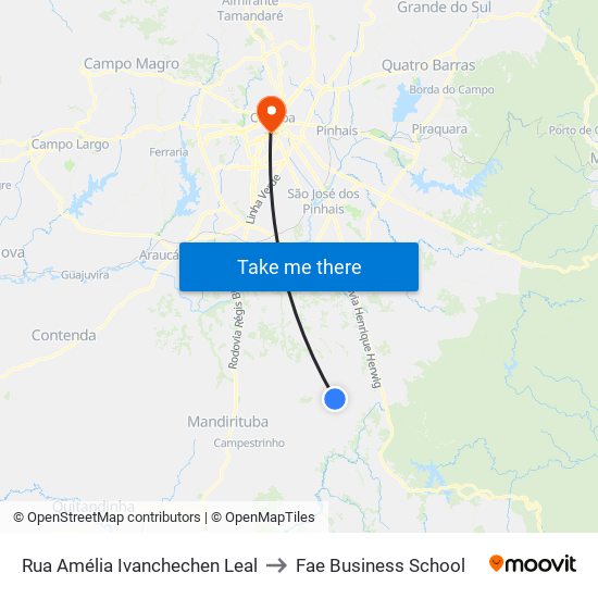 Rua Amélia Ivanchechen Leal to Fae Business School map