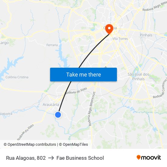 Rua Alagoas, 802 to Fae Business School map