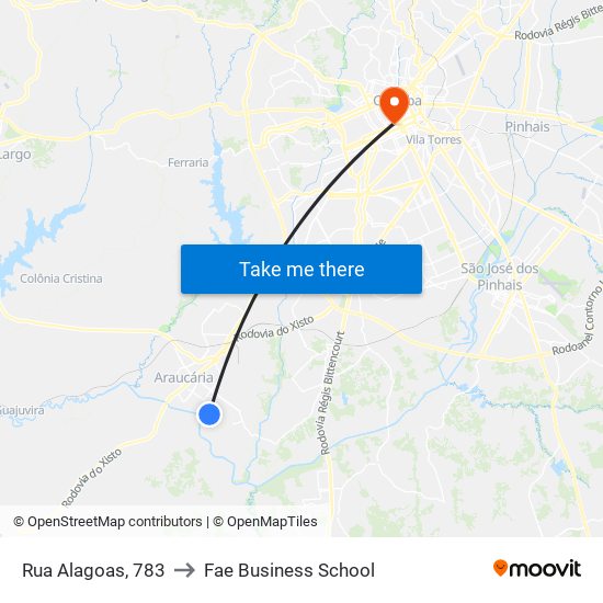 Rua Alagoas, 783 to Fae Business School map