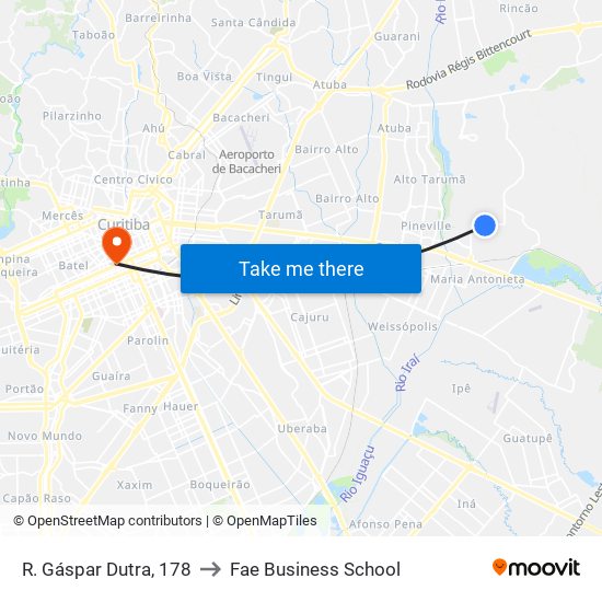 R. Gáspar Dutra, 178 to Fae Business School map