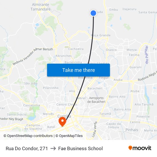 Rua Do Condor, 271 to Fae Business School map
