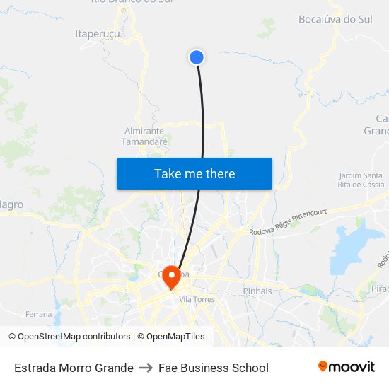 Estrada Morro Grande to Fae Business School map