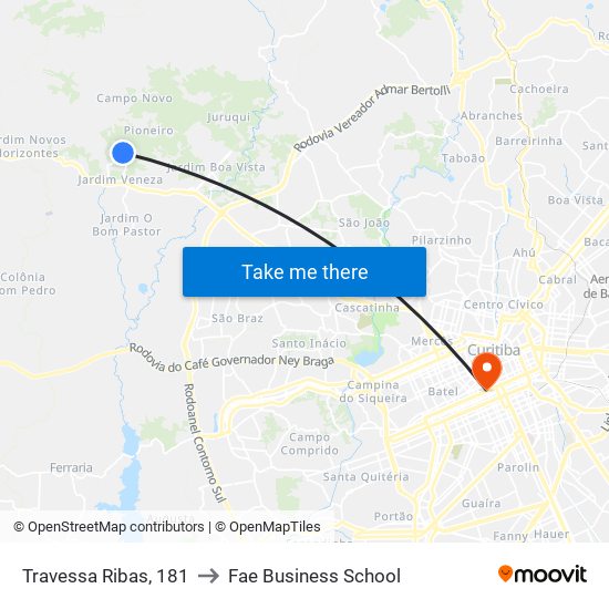 Travessa Ribas, 181 to Fae Business School map