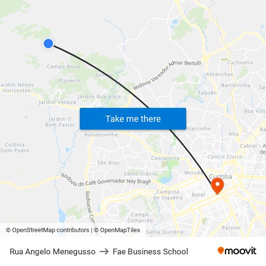 Rua Angelo Menegusso to Fae Business School map