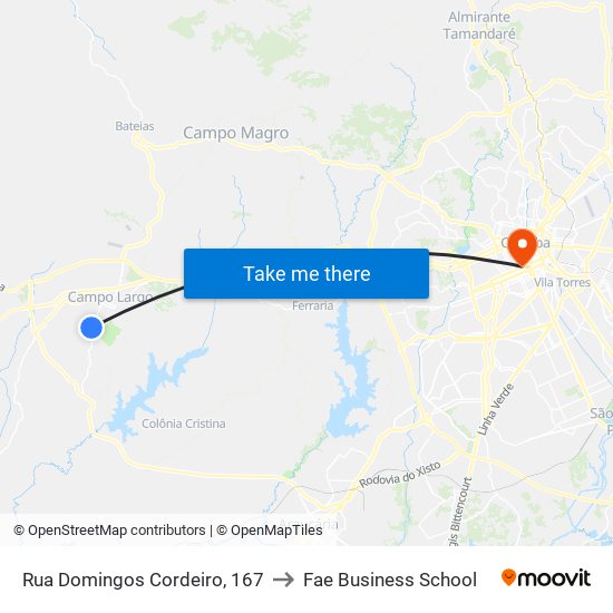 Rua Domingos Cordeiro, 167 to Fae Business School map