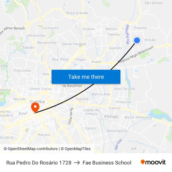 Rua Pedro Do Rosário 1728 to Fae Business School map