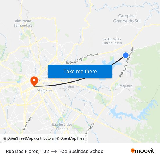 Rua Das Flores, 102 to Fae Business School map