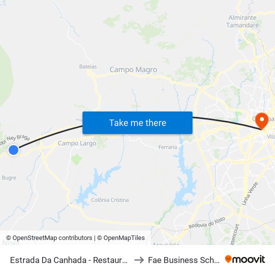 Estrada Da Canhada - Restaurante to Fae Business School map