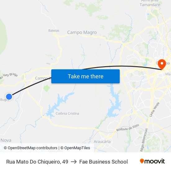 Rua Mato Do Chiqueiro, 49 to Fae Business School map