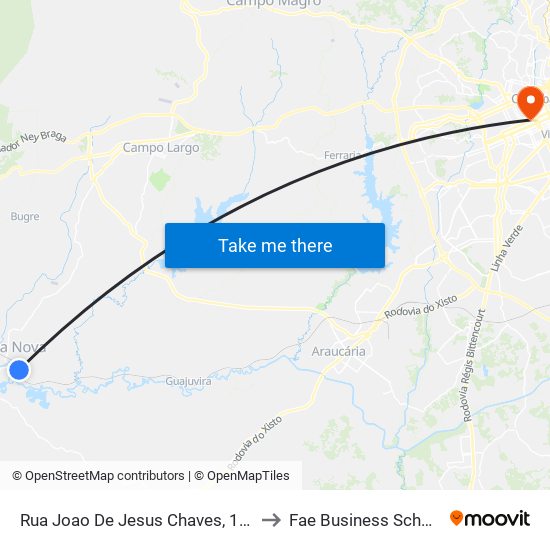 Rua Joao De Jesus Chaves, 170 to Fae Business School map